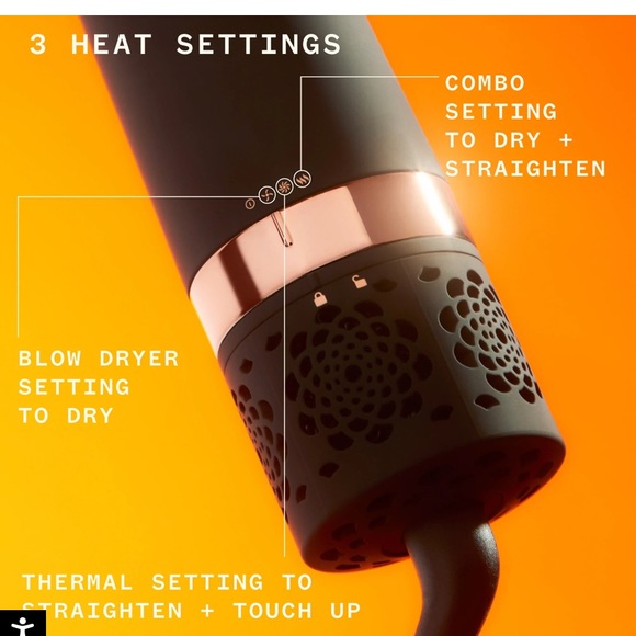 Amika - double agent
2-in-1 blow dryer + straightening brush - Picture 2 of 4